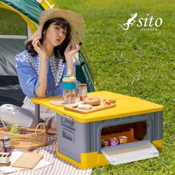 시토 폴딩 캠핑박스 접이식 수납 테이블 컨테이너 수납함 트렁크