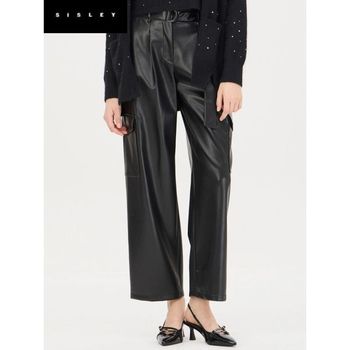 샤인 레더 벨티드 카고 팬츠 SAPT40461_P410775490