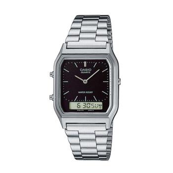 카시오 AQ-230A-1D 공용 스퀘어 메탈 손목 시계