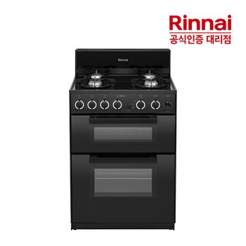 린나이 4구 가스 오븐레인지 RSF-BM83CB 미드나잇블랙 참숯코팅 무수그릴 SSG