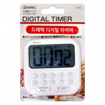 드레텍 832JNW60 디지털 타이머 T-544-PP/스톱워치/카운터다운/쿠킹타이머/주방/요리/제과제빵