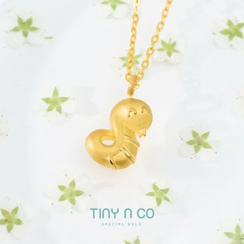 순금 24K 코코 3.75g 뱀띠 스마일뱀 돌목걸이