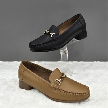 여성 링클 디테일 로퍼 X2HF32GD14 CAMEL BLACK 3DC_JJ