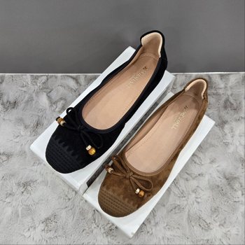 여성 골드우드 리본 플랫 X2HS52GD21 BLACK CAMEL 2DC JJ