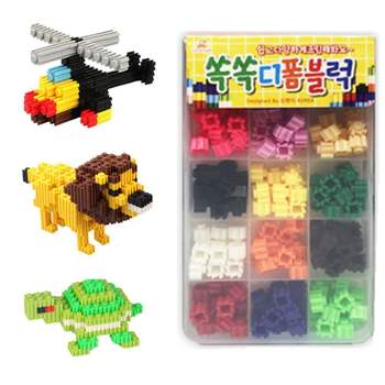 블록쌓기미니블럭 집중력 조립블록 블럭마추기 집중력게임 지능개발 미니블럭 끼우기 미니블록