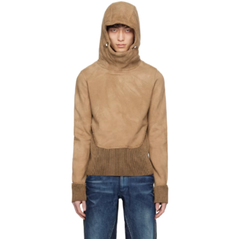 25 FW Charlie Constantinou 브라운 하이브리드 후드티 241785M202006