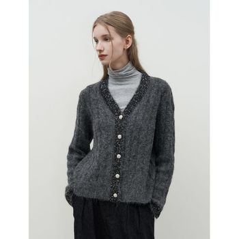 스팽글 V넥 버튼 가디건  EB4CK033D _P408535269