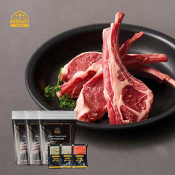 고메프리미엄 프렌치랙 양갈비 250g*3팩+시즈닝3종*1세트
