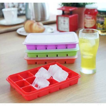 말랑한 실리콘 15구 아이스 트레이 1P 얼음 냉동 통 냉동실얼음통 얼음보관통 실리콘왕얼음틀