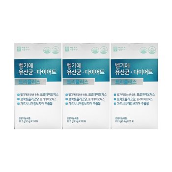 애플트리김약사네 벨기에 유산균 다이어트 트리플러스 5.5g x 15포 x 3박스