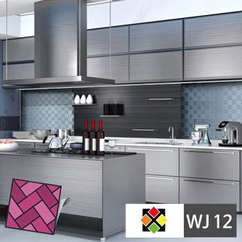 붙이는 BO88CS52 접착식 타일 주방 스티커 벽타일 WJ12 메탈바둑판 DIY