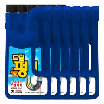 피죤 드릴펑 배수구 세정제 2L X 6개(1박스)