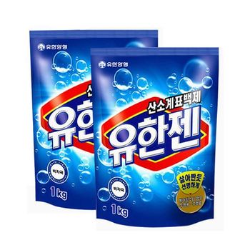 유한젠 세제 산소표백제 1kg+1kg 대용량세탁제 리필