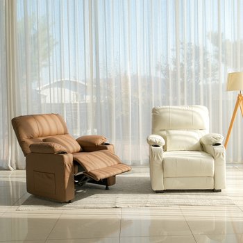 핏쳐 프리미엄 1인용 전동 리클라이너 가죽 소파 안락의자 쇼파 ERE2