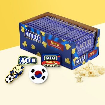 액트투 전자렌지용 팝콘버터맛 78gx18입(1.4kg) +월드컵 지비츠 4종 증졍
