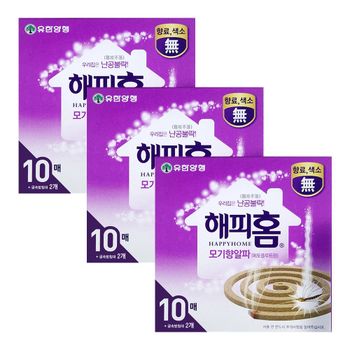 해피홈 TDZB8339 모기향 알파 10매입 X 3개