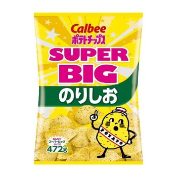 [해외] 가루비 포테토칩스 노리시오맛 슈퍼빅 472g 일본 코스트코 카루비 감자칩 김소금맛