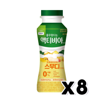 풀무원 액티비아스무디 골드키위사과 유산균발효유 150ml x 8개