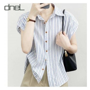 컷팅소매줄지블라우스DWB41256A