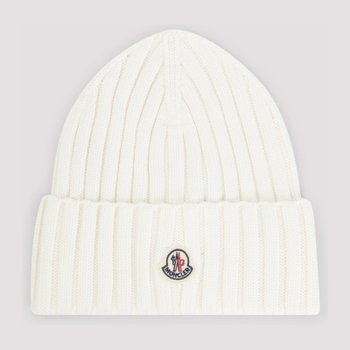 [해외배송] 몽클레어 로고 패치 리브 커프 울 비니 L10933B00036 A9327 030