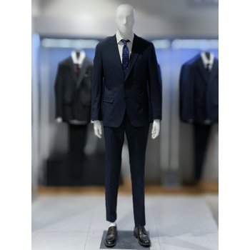 트루젠 네이비 윈도우체크 기본핏 스트레치 남자 정장세트 326611073214-3