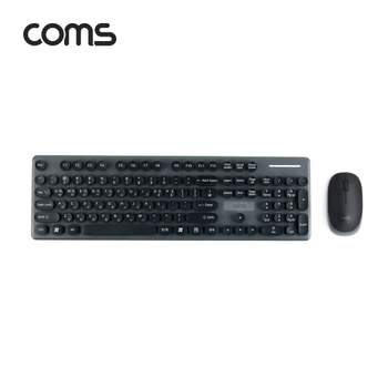 무선 키보드 마우스 콤보 세트 레트로 디자인 USB 2.4 Coms