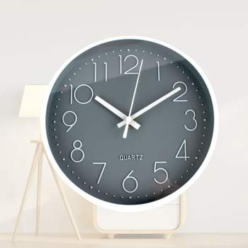 무소음 QKL600T6 벽걸이 심플 시계 거실 인테리어 원형