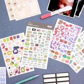 코니테일 초음파앨범 임신 주수스티커 꾸미기 세트 10_WE6137A