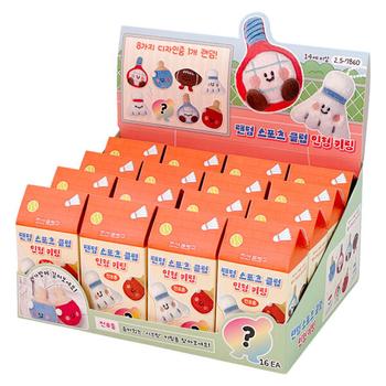 아트박스/조선문방구 16개 랜덤 스포츠 클럽 인형 키링 1박스