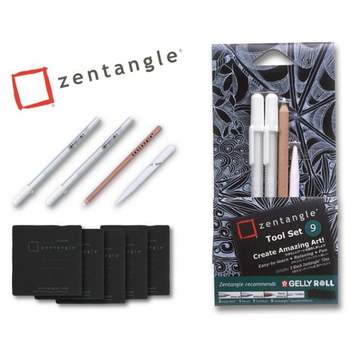 사쿠라 젠탱글 아트/패턴/도안 겔리롤+찰필 B세트 아트테라피세트