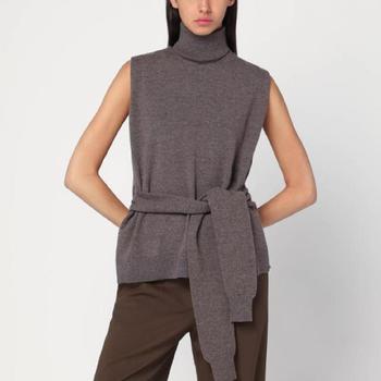 [해외] Rohe Double layer taupe melange sweater 416-23-300WO/XL_ROHE-208_108-40 Brown  [관부가