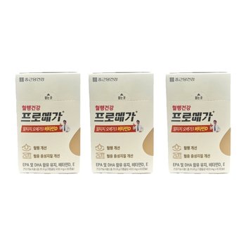 종근당건강 프로메가 알티지오메가3 비타민D 430mg x 60캡슐 x 3박스 - WAO -