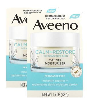 [해외] 미국직구 Aveeno 아비노 캄 리스토어 오트 젤 페이스 모이스처라이저 48g 2팩