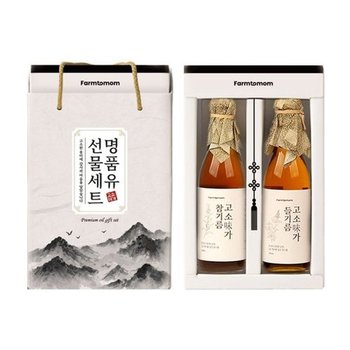 [선물세트] 고소미가 저온압착 참기름 350ml + 들기름 350ml