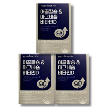 뉴트리원 어골칼슘 마그네슘 비타민D 1000mg x 60정 3박스 (S43901245)