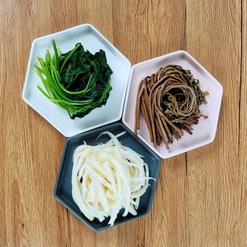 데친 삼색나물 3종세트/고사리,취나물,채도라지