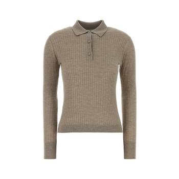 [해외] 막스마라 반팔 티셔츠 Max Mara Gitano 캐시미어 블렌드 폴로 셔츠 Marrone Chiaro