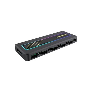 러빙쿨 K47 ARGB <b>PWM</b> F-USB 9핀 쿨링<b>팬</b> <b>허브</b> 컨트롤러 (블랙)