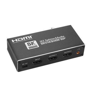 [디앤엠테크놀로지]1x2 HDMI 스플리터 분배기 / 고화질 영상 오디오 8K4K HDR