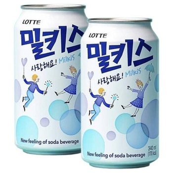 [룽스_6917]롯데 <b>밀키스</b> 340ml 탄산음료 x 24캔 (52993473)
