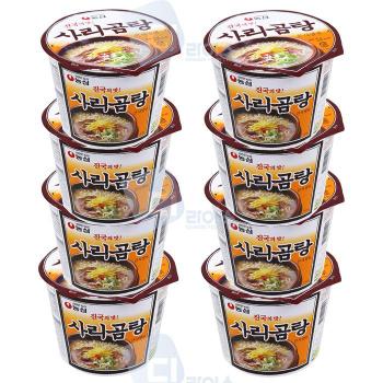 농심 사리곰탕 큰사발면 8개 컵라면 사골국물 설렁탕면 혼밥 큰컵라면 간식 야식 (S43417336)