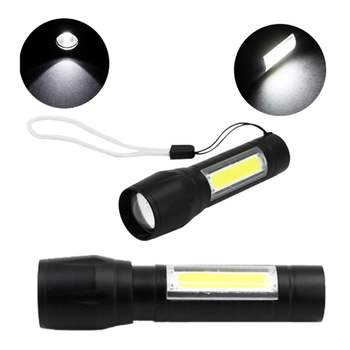 미니 PX84EV29 LED 충전식 줌 손전등 작업등 캠핑랜턴 COB