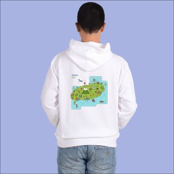 국내여행 여름휴가 전국지도 관광지도 후드티