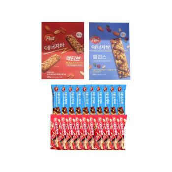 포스트 단백질바 에너지바 밸런스 500g 10개입 + 액티브 450g 10개입 (총20개입) (S51200281)