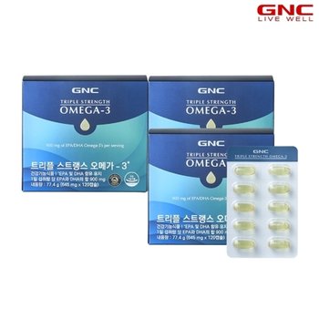 [GNC] 트리플 스트랭스 오메가-3 (120캡슐) 60일분 x 3개_56753x3