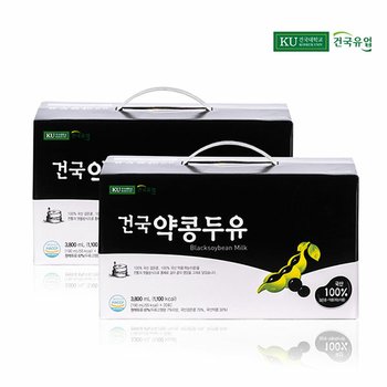 건국 약콩두유 40팩 / 국산 검은콩(흑태)과 국산 약콩