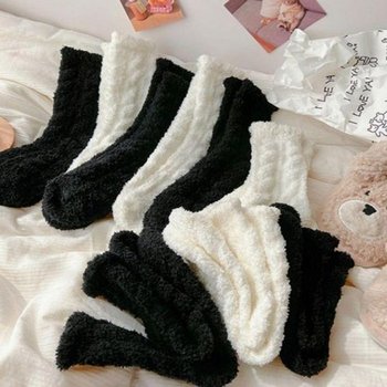 여성수면양말 겨울 꽈배기 소프트 양말 수면 X2개 (48Qjt)