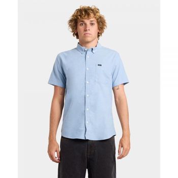[해외] RVCA 남성용 땔두 스트레치 반소매 셔츠 - 옥스포드 블루 7948590