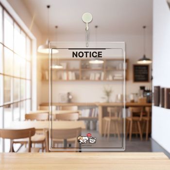 알림 메모 보드 아크릴 걸이형 21x30cm 투명 안내판 소식 전달