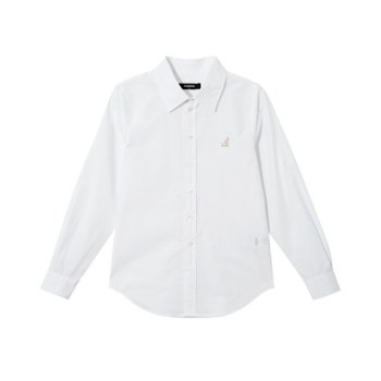 캉골긴팔티 CQK KSEW-SH70820WH 우먼스 솔리드 셔츠 7082 화이트